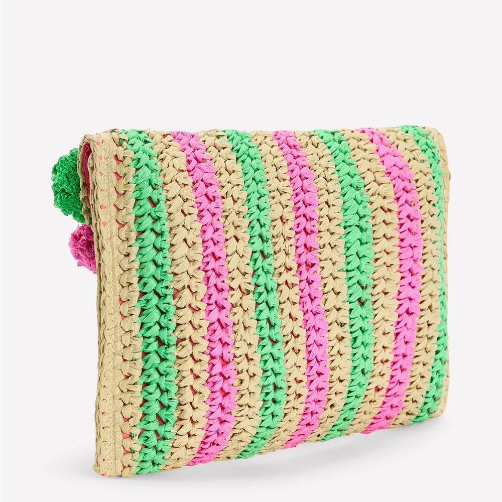 Boden Fringe Raffia Clutch
Pink/Green/Yellow - Picture 2 of 5